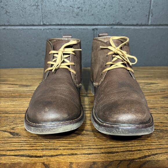 Dockers Men’s 10M Brown Leather Chukka Boots Lace Up Comfort Zone Casual - Picture 3 of 7